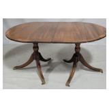 Banded inlay English oval dining table