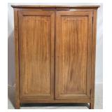 Inlaid English wardrobe cabinet