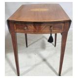 English inlaid Hepplewhite drop side table
