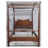 Antique full size canopy bed, 85 x 56 x 82