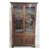 English carved mahogany study bookcase