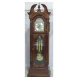 Howard Miller inlaid mahogany grandfather clock