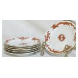 Set of 6 Meissen dragon plates