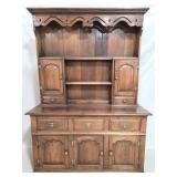 English oak 2 part cupboard