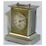 Vintage carriage clock, 6.5 x 6 x 4