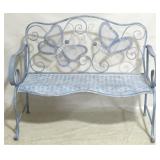 Metal butterfly garden bench