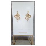 Chelsea House bar cabinet, snake handles