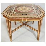 Gorgeous inlaid game table with names