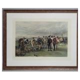 Framed colored lithograph