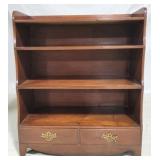 Early mahogany open bookshelf