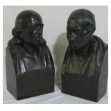 Pair John Flaxman bronze bookends