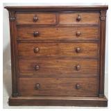 English 2 over 4 rosewood chest