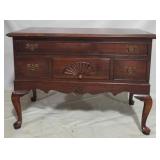 Lane Queen Anne cedar chest, fan carved