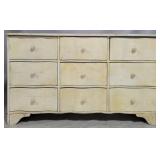 Painted 9 drawer dresser