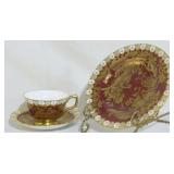 Royal Crown Derby cup, saucer, 7" plate