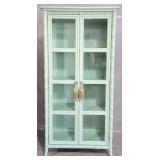 Chelsea House teal bamboo 2 door cabinet