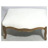 Cream upholstered top footstool