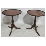 Pair mahogany pie crust Duncan Phyfe tables