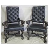 Pair B G Industries Barcelona fireside chairs