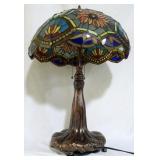 Stained glass lamp, 27"