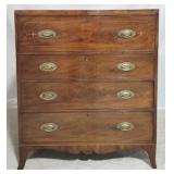 English inlaid butler chest on splay leg