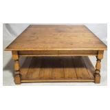 English oak coffee table with drawers