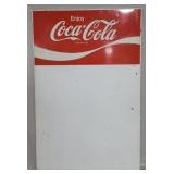 Coca-Cola metal store sign, 58 x 38