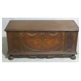 Vintage heavily carved cedar chest