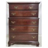 Mahogany bracket foot chest on chest