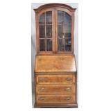 Banded inlay 2 part bookcase secretary