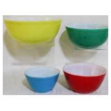 Pyrex primary colors 4 pc mixing bowl set