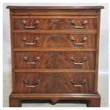 Flaming mahogany petite chest with tray