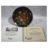 Russian Floral Decorative Plate w/paperwork