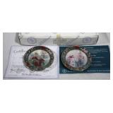 Bradford Exchange 2 Hummingbird Plates w/ COA
