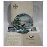 Knowles "Cardinals in Winter" w/Box