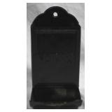 Metal wall match holder, 6 x 3.5 x 3