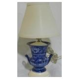 Blue ironstone 28" lamp
