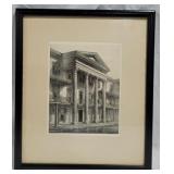 Architectural engraving, 18 x 15