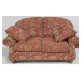 Over upholstered loveseat, nail head trim