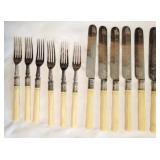Antique Bakelite Handled Flatware 12 pieces