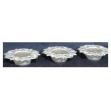 3 Lenox Tea Light Holders "Snow Lights"