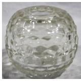 Fostoria American 2 pc candle, 5 x 5