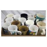 Tray assorted mugs