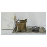 Assorted Kitchen Silverplate and Marble