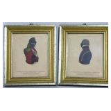Pair of Officer Silhouette Frames - 7 x 6