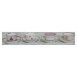 4pc Cups and Saucers