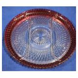Crown Point cranberry relish platter, 12"
