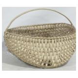 Large split oak woven gathering basket