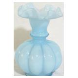 Fenton blue opalescent 6" vase