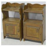 Matching pair wooden end tables